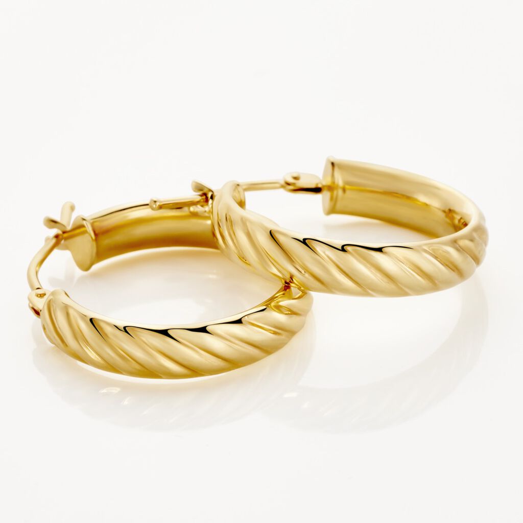 Créoles Mara Or Jaune - Boucles d'oreilles créoles Femme | Histoire d’Or
