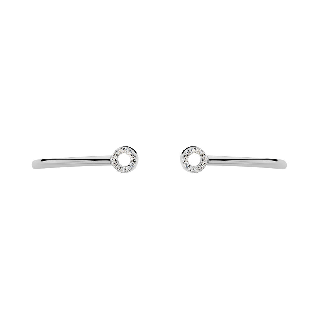 Bracelet Jonc Danae Argent Blanc Oxyde De Zirconium - Bracelets joncs Femme | Histoire d’Or