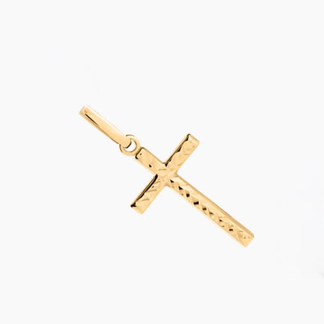 Pendentif Benny Croix Ciselee Or Jaune - Pendentifs Communion Femme | Histoire d&rsquo;Or