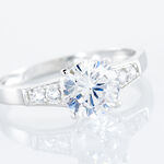 Bague Ivonne Or Blanc Oxyde De Zirconium - Bagues solitaires Femme | Histoire d&rsquo;Or