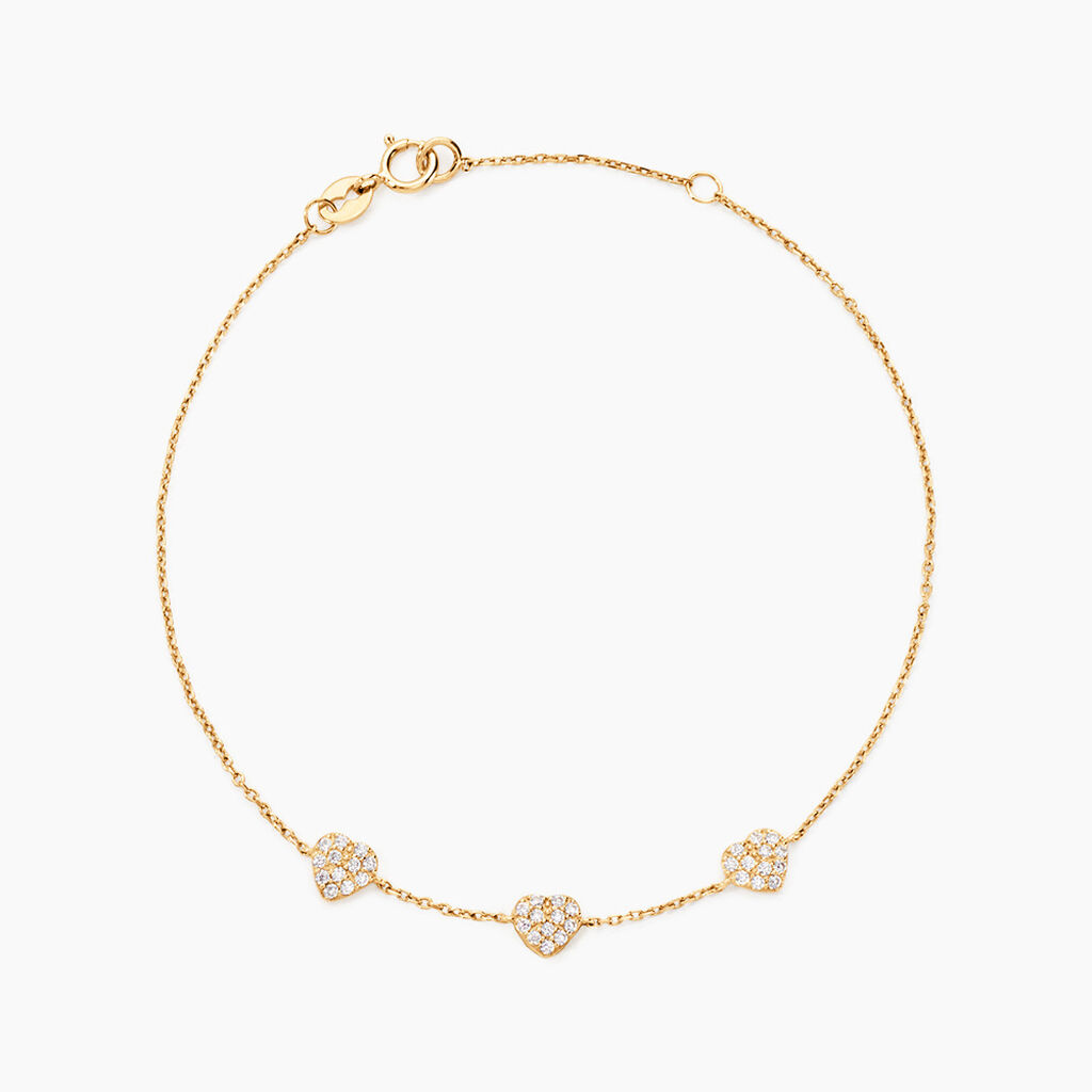 Bracelet Bomb Lover Or Jaune Oxyde De Zirconium - Bracelets Femme | Histoire d’Or