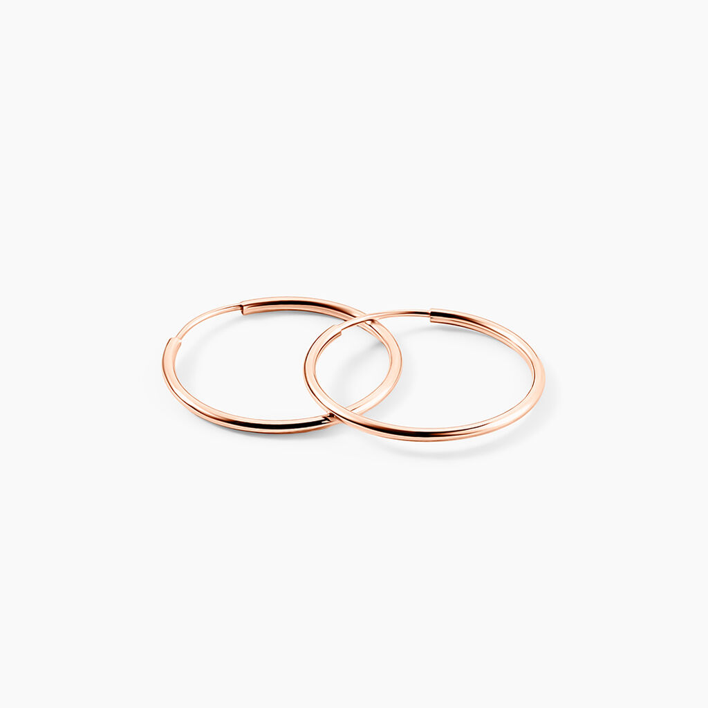 Créoles Dominae Or Rose - Boucles d'oreilles créoles Femme | Histoire d’Or