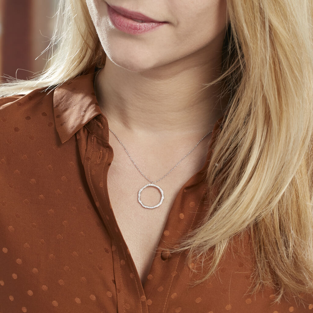 Collier Catalina Argent Blanc Oxyde De Zirconium - Colliers fantaisie Femme | Histoire d’Or