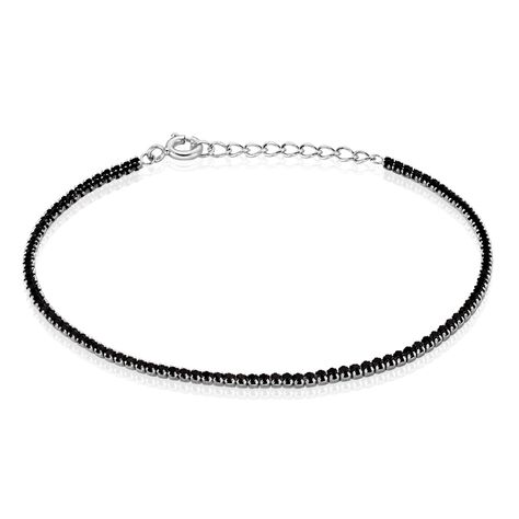 Bracelet Lou-anne Argent Blanc Oxyde De Zirconium Noir - Bracelets Femme | Histoire d’Or