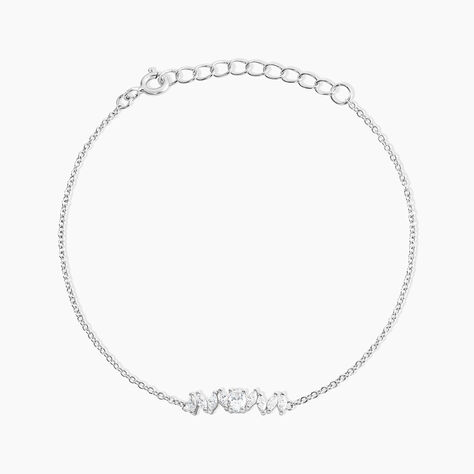Bracelet Argent Blanc Eclat D'Aurore Oxyde De Zirconium - Bracelets Femme | Histoire d&rsquo;Or