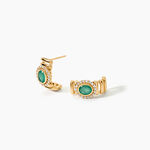 Cr&eacute;oles Heritage Or Jaune Emeraude Diamant - Boucles d'oreilles cr&eacute;oles Femme | Histoire d&rsquo;Or