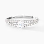 Bague Fina Or Blanc Oxyde De Zirconium - Bagues solitaires Femme | Histoire d&rsquo;Or