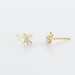 Boucles D'oreilles Puces Astralia Or Jaune Oxyde De Zirconium - Clous d'oreilles Femme | Histoire d&rsquo;Or
