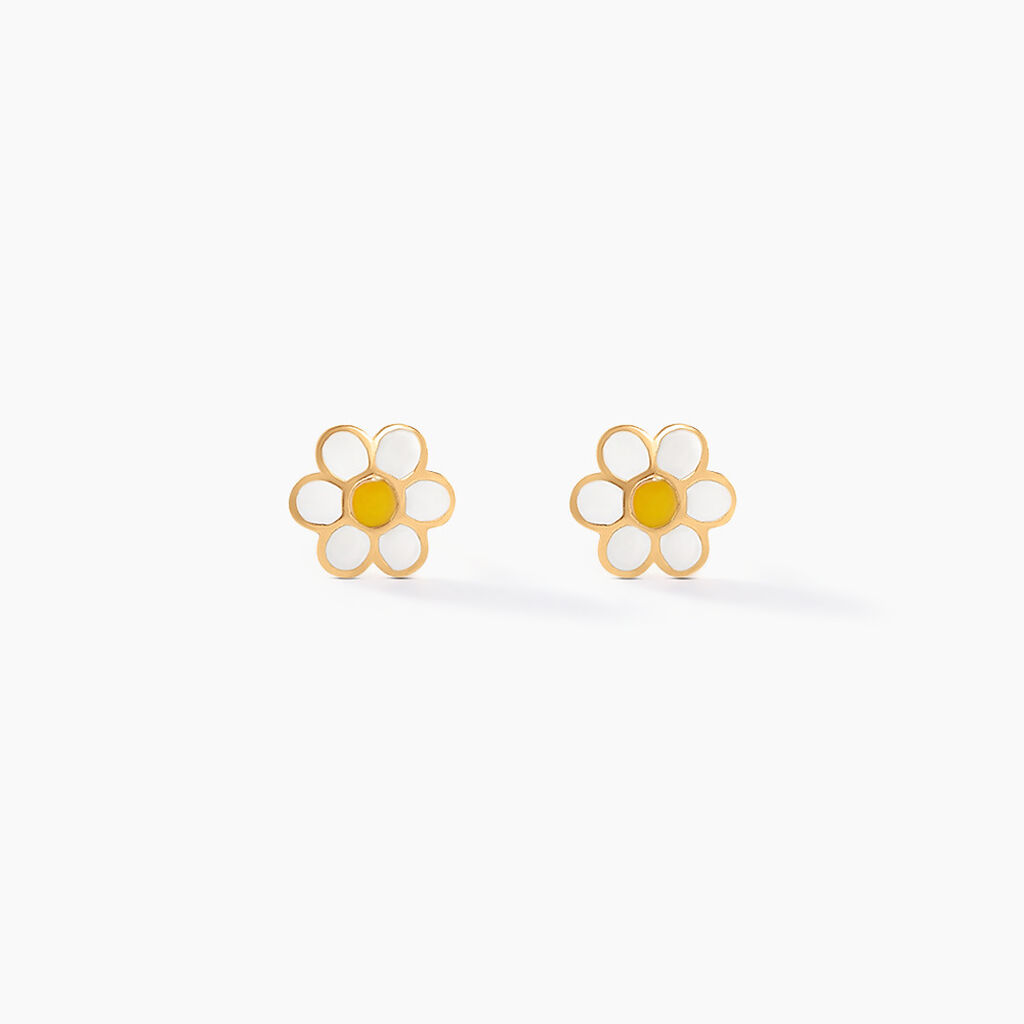 Boucles D'oreilles Puces Marigold Or Jaune - Clous d'oreilles Enfant | Histoire d&rsquo;Or