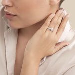 Bague Nazare Or Blanc Oxyde De Zirconium - Bagues solitaires Femme | Histoire d&rsquo;Or