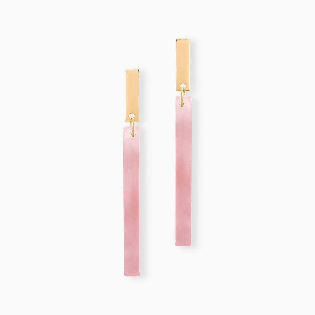 Boucles D'oreilles Pendantes Halcyone Or Jaune Calcédoine - Boucles d'oreilles pendantes Femme | Histoire d’Or