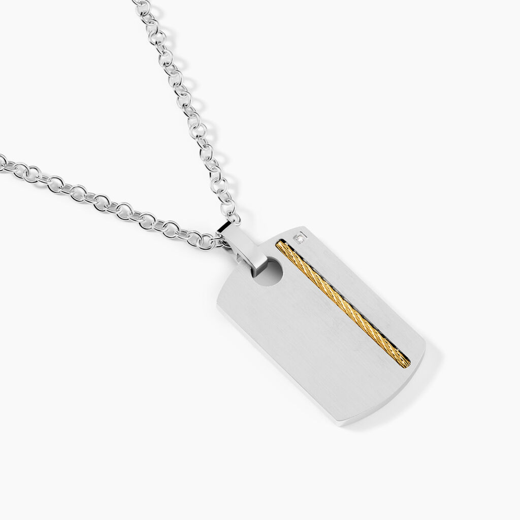 Collier Jourdan Nunko Acier Argenté - Nouveautés bijoux Homme | Histoire d’Or