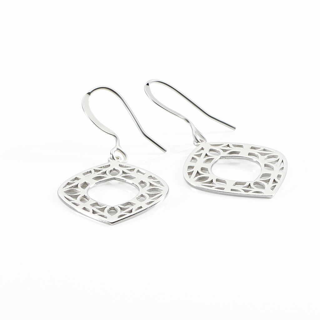 Boucles D'oreilles Pendantes Maurizia Argent Blanc - Boucles d'oreilles fantaisie Femme | Histoire d’Or