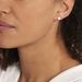 Boucles D'oreilles Puces Solene Argent Blanc Céramique - Boucles d'oreilles fantaisie Femme | Histoire d’Or