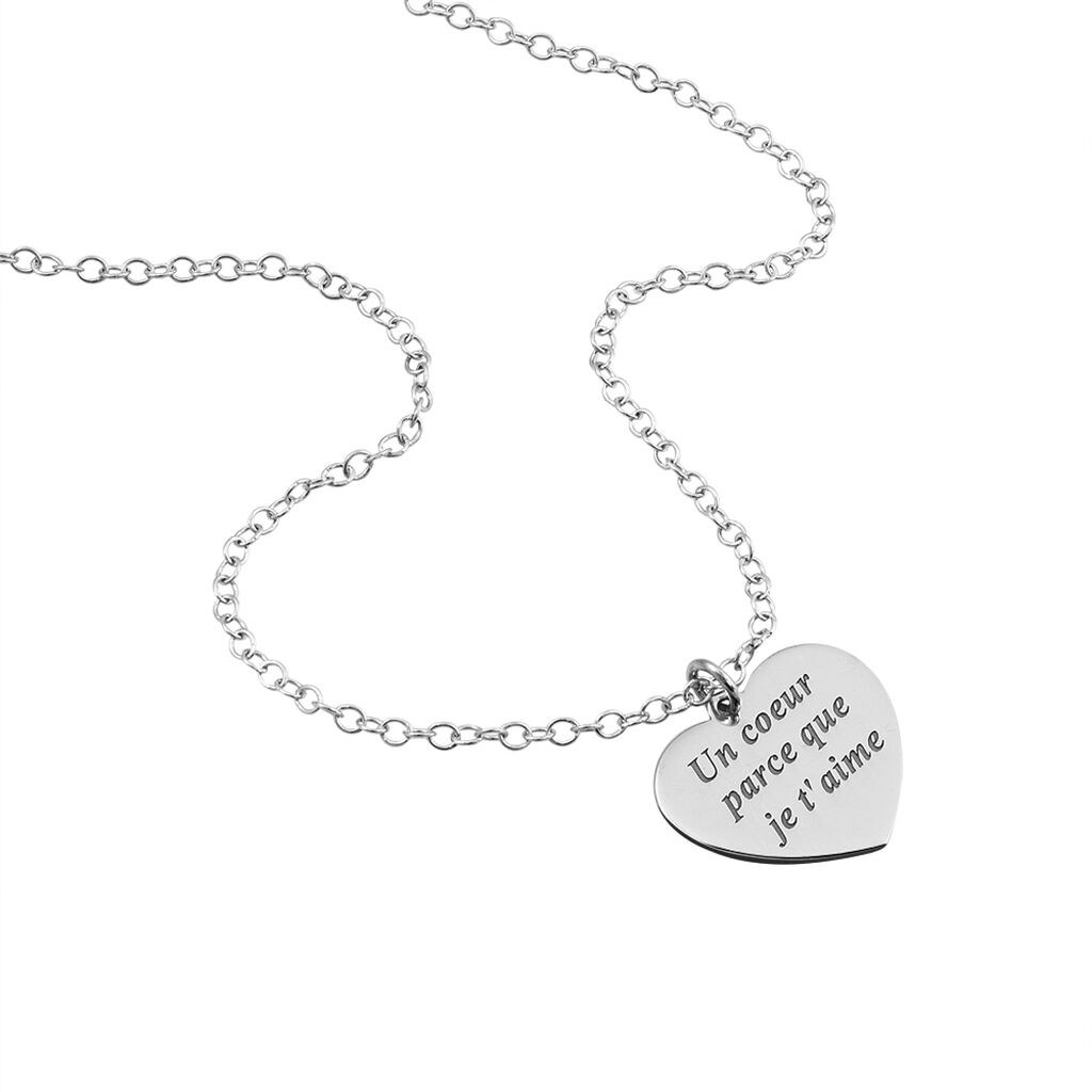 Collier Argent Blanc Patie - Colliers fantaisie Femme | Histoire d’Or