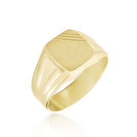 Chevalière Carree Diamantee Or Jaune - Chevalières Famille | Histoire d’Or