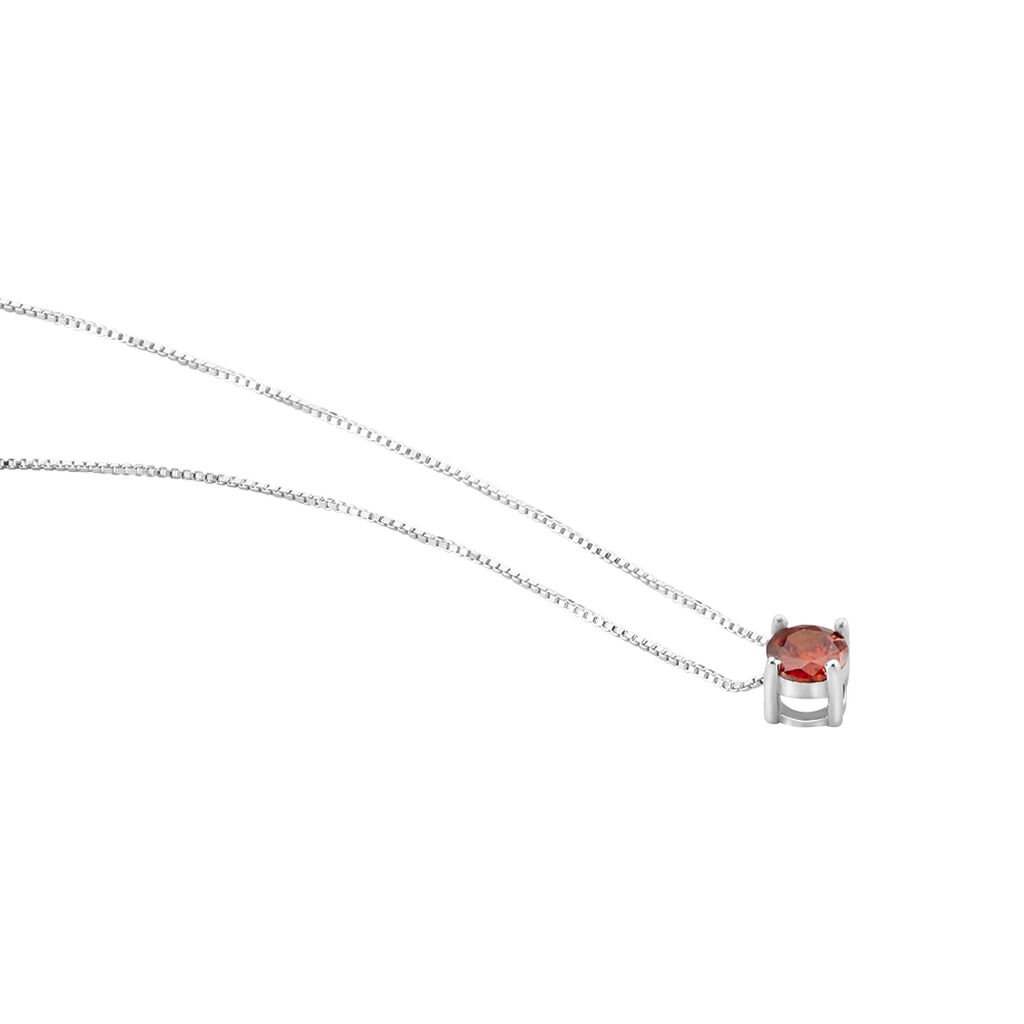 Collier Dwight Argent Blanc Oxyde De Zirconium Rouge - Colliers fantaisie Femme | Histoire d’Or