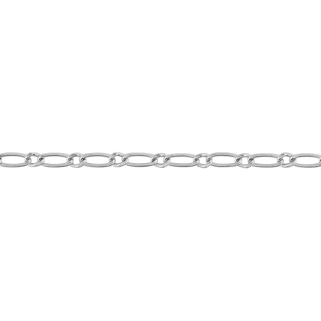 Bracelet Ophelio Maille Alternee 1/1 Or Blanc - Bracelets chaîne Femme | Histoire d’Or