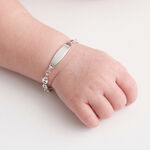 Bracelet Identit&eacute; Evin Maille Grain De Cafe Or Blanc - Bracelets Communion Enfant | Histoire d&rsquo;Or