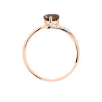 Bague Eva Or Rose Quartz Et Diamant - Bagues solitaires Femme | Histoire d&rsquo;Or