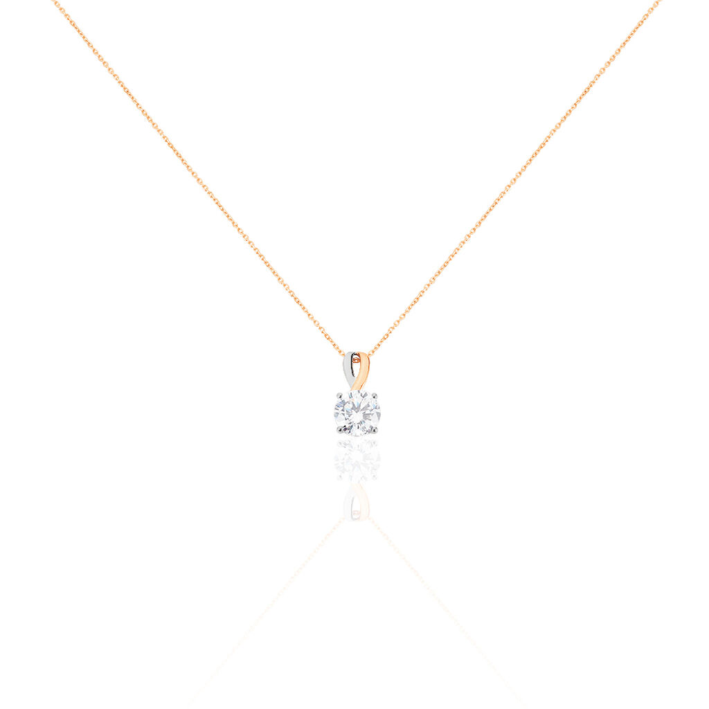 Collier Micheline Or Bicolore Oxyde De Zirconium - Colliers Femme | Histoire d’Or