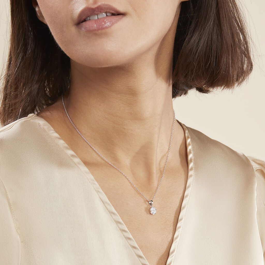 Collier Pietra Argent Blanc Oxyde De Zirconium - Colliers fantaisie Femme | Histoire d’Or