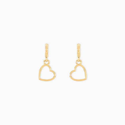 Boucles D'oreilles Pendantes Anne-maudae Pendantes Coeurs Or Jaune - Boucles d'oreilles pendantes Femme | Histoire d’Or