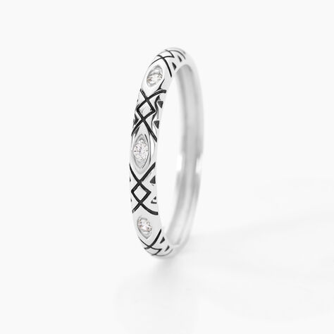 Bague Imogen Argent Blanc Oxyde De Zirconium - Bagues avec pierre Femme | Histoire d’Or