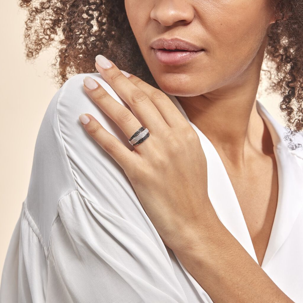 Bague Cihan Or Blanc Diamant - Bagues avec pierre Femme | Histoire d’Or