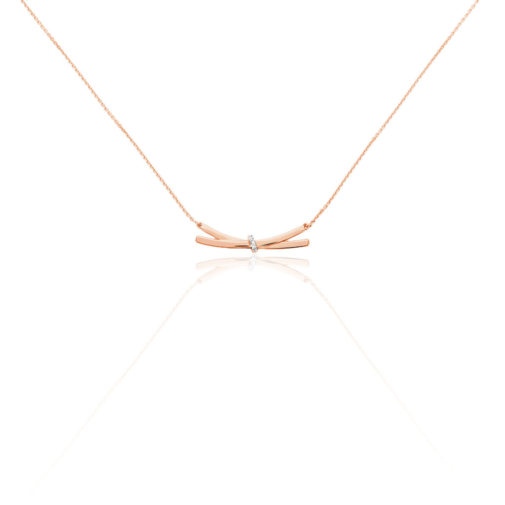 Collier Ilvia Or Rose Diamant - Colliers Femme | Histoire d’Or