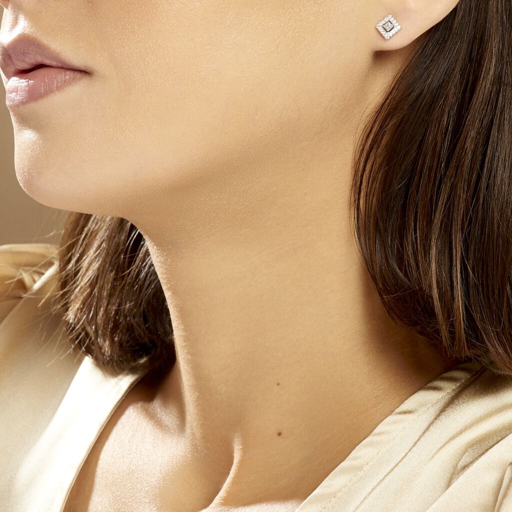 Boucles D'oreilles Pendantes Marie-elsa Argent  Oxyde De Zirconium - Boucles d'oreilles fantaisie Femme | Histoire d’Or