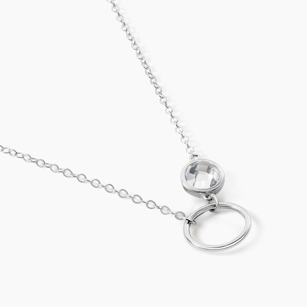 Collier Bastiano Argent Blanc Oxyde De Zirconium - Colliers fantaisie Femme | Histoire d&rsquo;Or