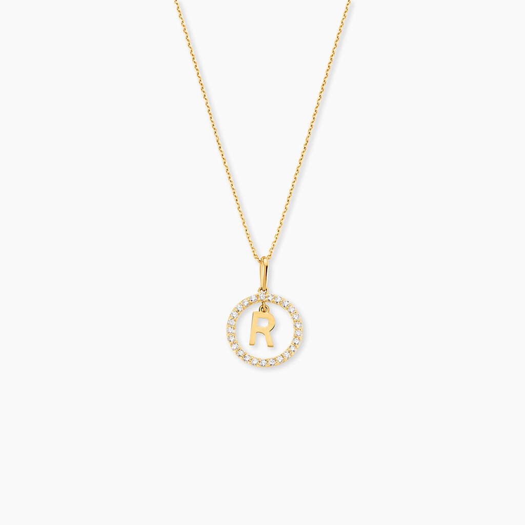 Pendentif Gabe Or Jaune Oxyde De Zirconium - Pendentifs Femme | Histoire d&rsquo;Or