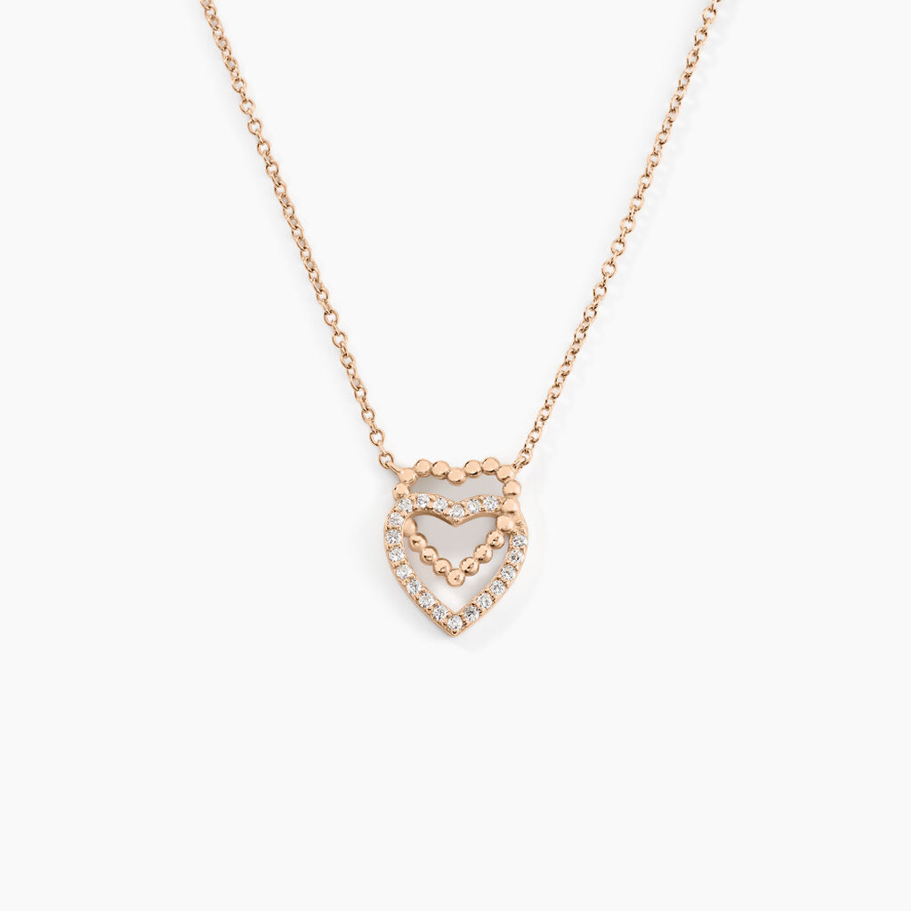 Collier Ottavia Argent Rose Oxyde De Zirconium - Colliers fantaisie Femme | Histoire d&rsquo;Or