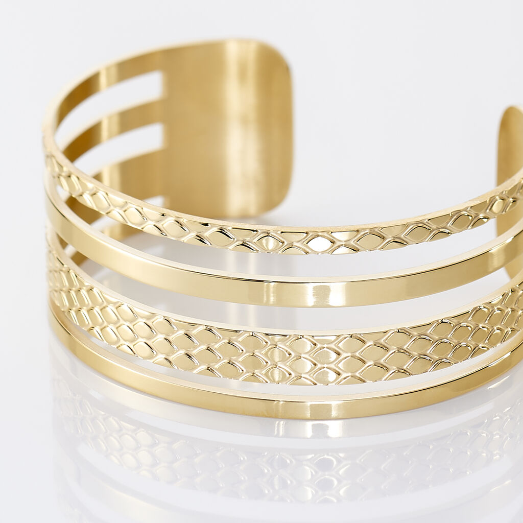 Bracelet Jonc Abram Acier Jaune - Bracelets Femme | Histoire d&rsquo;Or