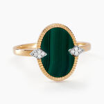 Bague Tahina Or Jaune Malachite Diamant - Bagues solitaires Femme | Histoire d&rsquo;Or