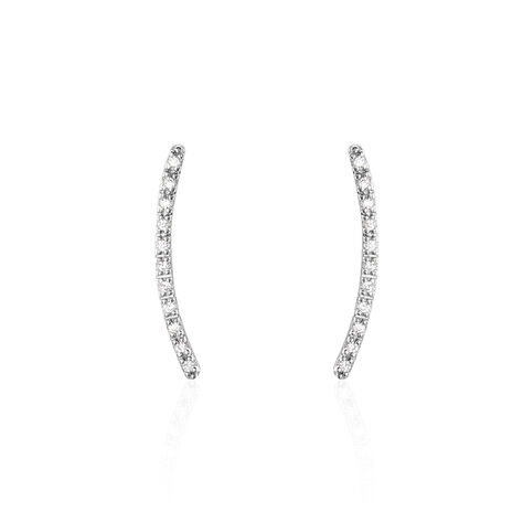 Bijoux D'oreilles Eleana Or Blanc Oxyde De Zirconium - Ear cuffs Femme | Histoire d’Or