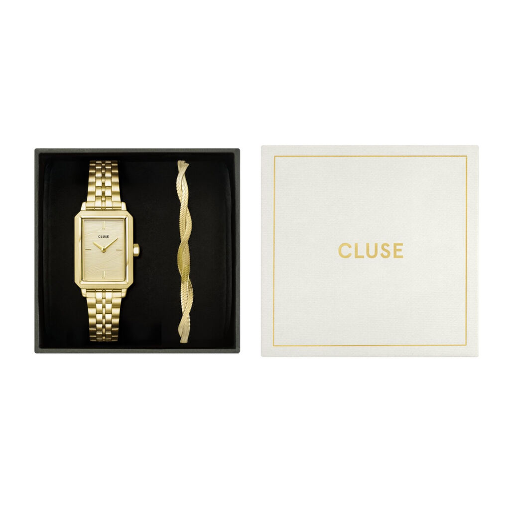 Coffret De Montre Cluse Fluette Champagne - Montres Coffrets Femme | Histoire d&rsquo;Or