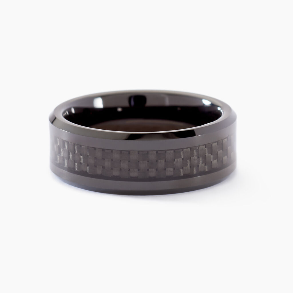 Bague Arnaud Acier Noir - Bagues fantaisie Homme | Histoire d’Or