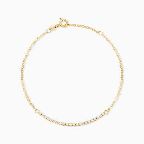 Bracelet Ajith Or Jaune Oxyde De Zirconium - Bracelets Femme | Histoire d&rsquo;Or
