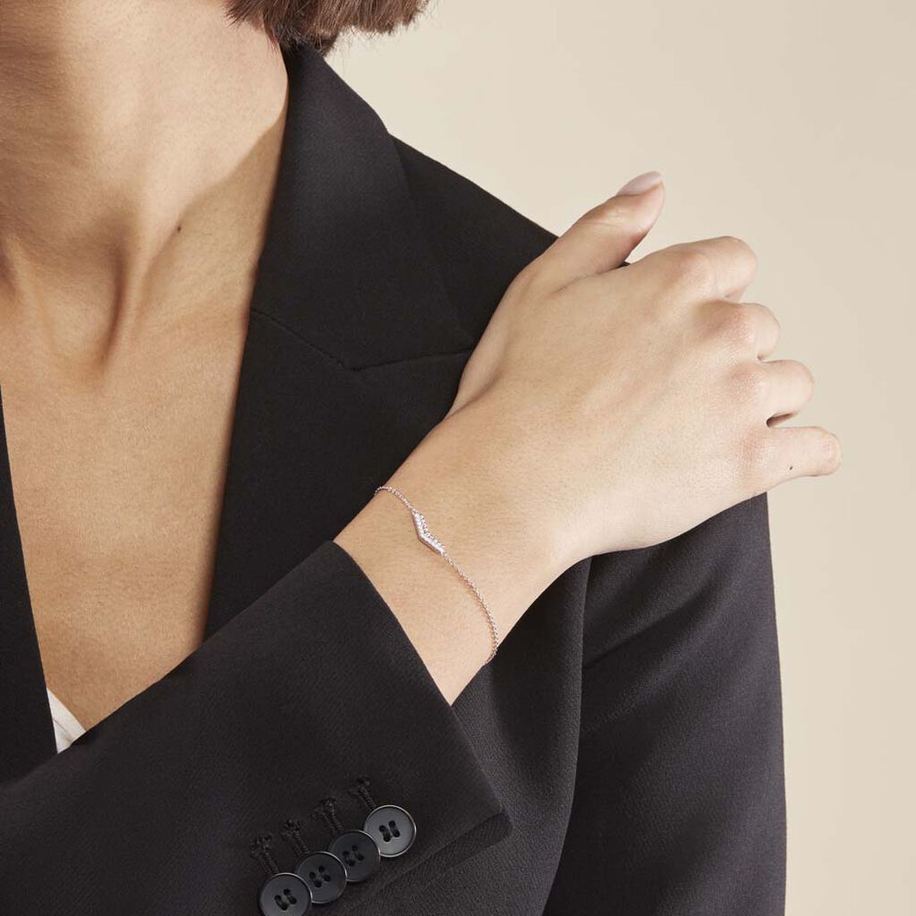 Bracelet Irina Argent Blanc Oxyde De Zirconium - Bracelets Femme | Histoire d’Or