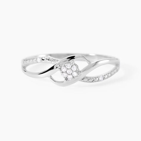 Bague Or Blanc Charlotta Diamant - Bagues avec pierre Femme | Histoire d&rsquo;Or