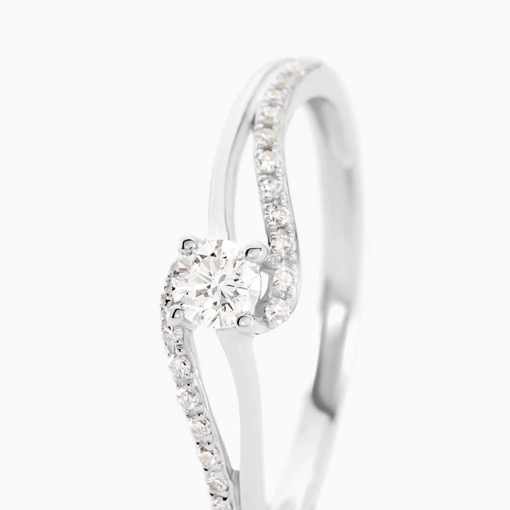 Bague Antigone Or Blanc Diamant - Bagues solitaires Femme | Histoire d&rsquo;Or