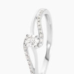 Bague Antigone Or Blanc Diamant - Bagues solitaires Femme | Histoire d&rsquo;Or