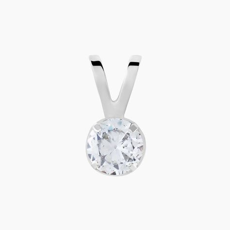 Pendentif Mabila Or Blanc Oxyde De Zirconium - Pendentifs Femme | Histoire d&rsquo;Or