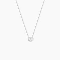 Collier Purete Or Blanc Diamant