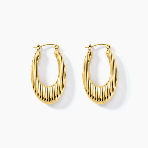 Créoles Dafnie Acier Jaune - Boucles d'oreilles créoles Femme | Histoire d’Or