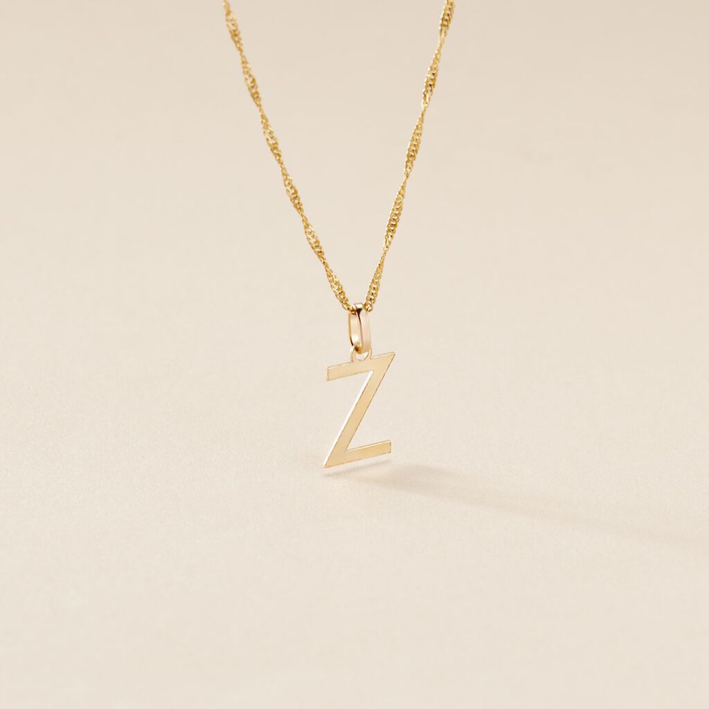 Pendentif Ionia Lettre Or Jaune - Pendentifs Famille | Histoire d&rsquo;Or
