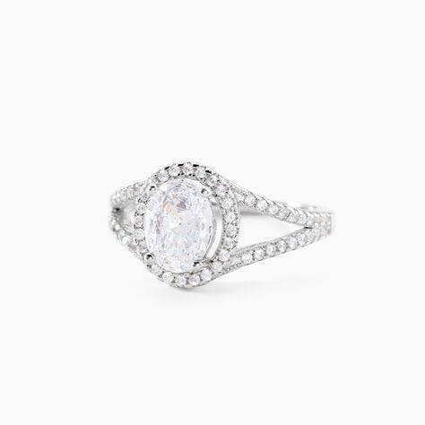 Bague Melyssa Argent Blanc Oxyde De Zirconium - Bagues solitaires Femme | Histoire d&rsquo;Or