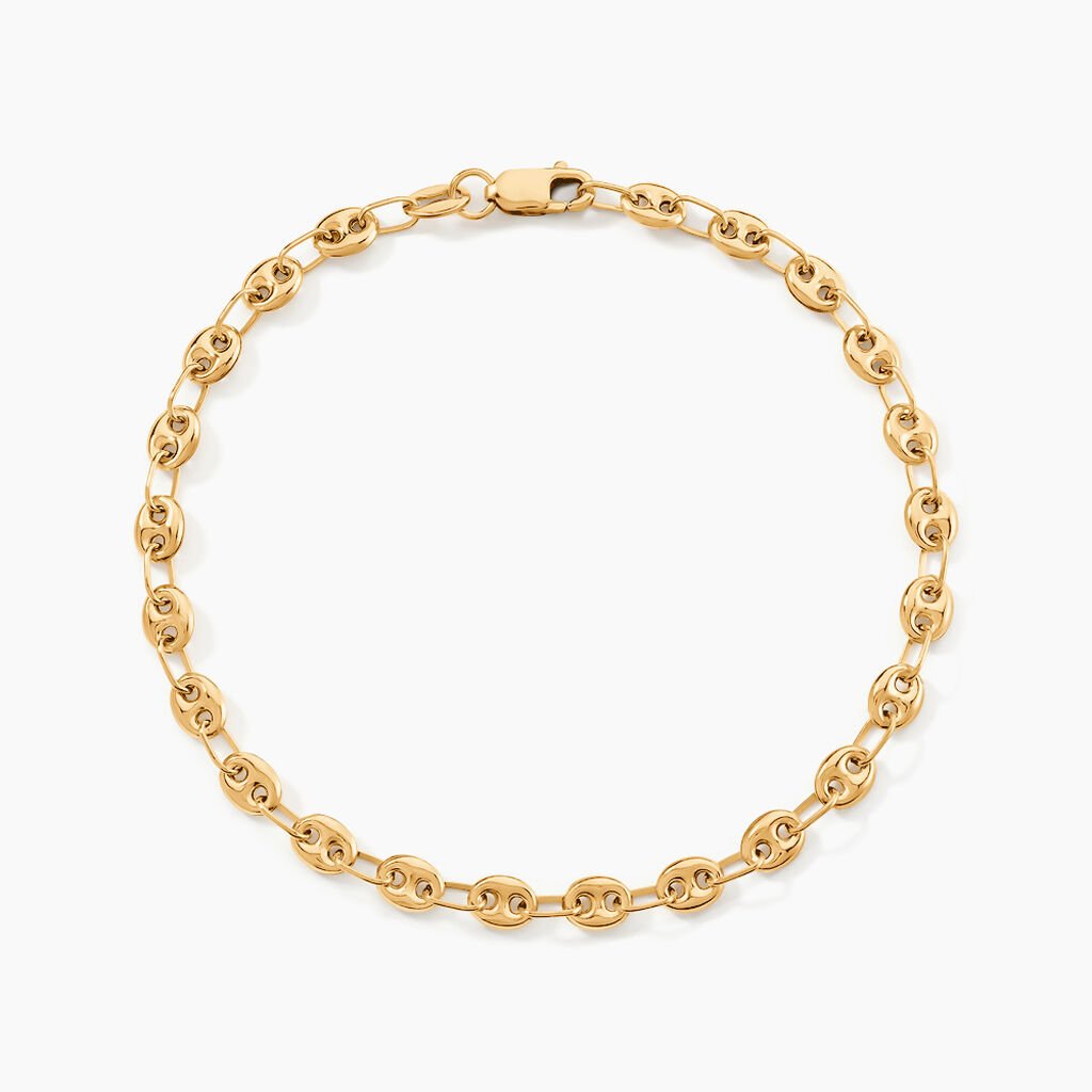 Bracelet Dami Maille Grain De Cafe Or Jaune - Bracelets cha&icirc;ne Femme | Histoire d&rsquo;Or